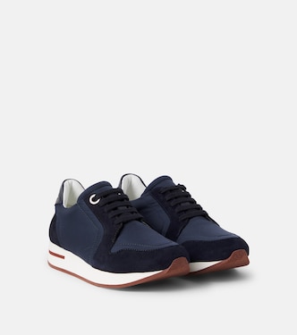 My Wind suede-trimmed sneakers | Loro Piana Kids