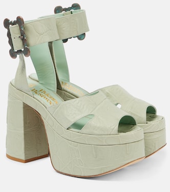 Olde London croc-effect leather platform sandals | Vivienne Westwood