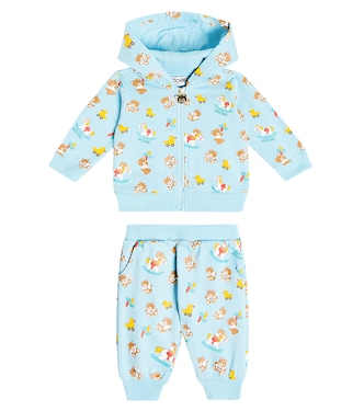 Baby printed cotton jersey tracksuit | Moschino Kids