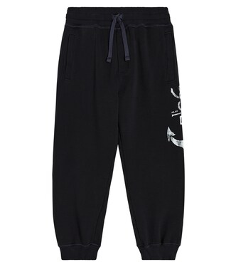 Printed cotton jersey sweatpants  | Dolce&Gabbana Kids
