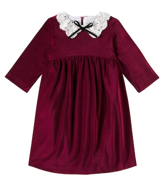 Antonella cotton velvet dress | La Coqueta
