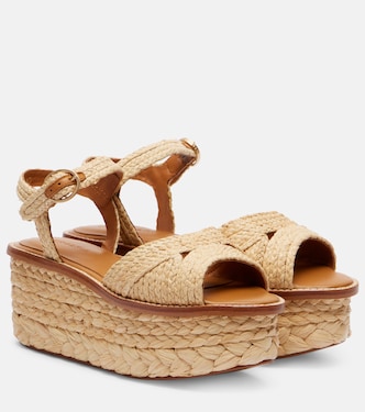 Arty raffia platform sandals | Clergerie