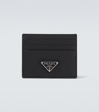 Logo leather card holder | Prada