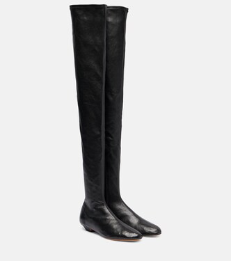 Apollo leather over-the-knee boots | Khaite
