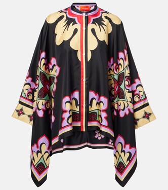 Foulard printed silk blouse | La DoubleJ