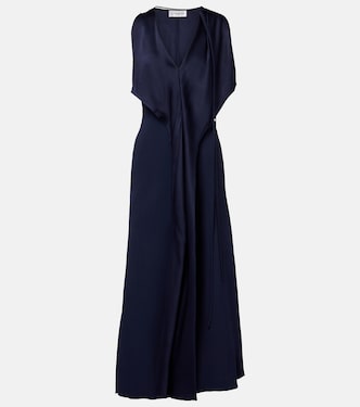 Draped satin midi dress | Victoria Beckham