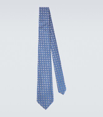 Silk jacquard tie | Charvet