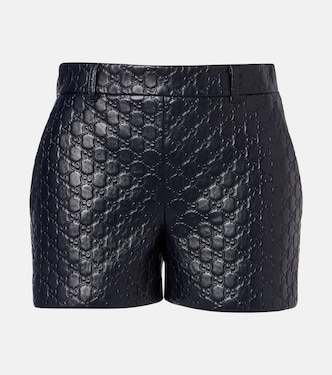 GG embossed leather shorts | Gucci