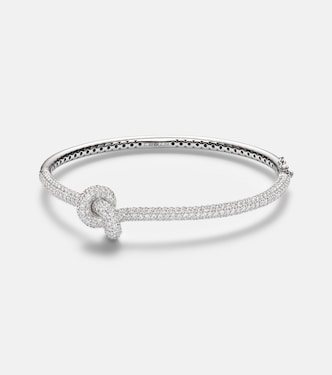 Legacy Knot 18kt white gold bangle with diamonds | Engelbert