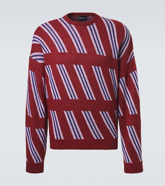 Striped wool, cashmere, and silk sweater | Giorgio Armani