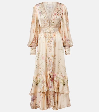Embellished printed silk maxi dress | Camilla