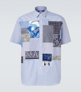Patchwork striped cotton shirt | Junya Watanabe