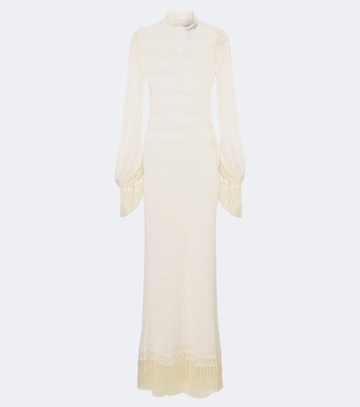New Mexico fringed cotton maxi dress | Taller Marmo