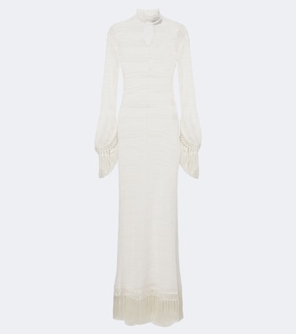 New Mexico fringed cotton maxi dress | Taller Marmo