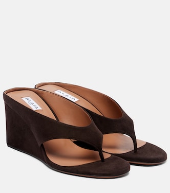 Cube suede wedge sandals | Alaïa