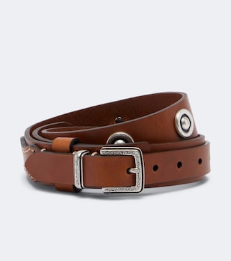 Studded leather belt | Etro