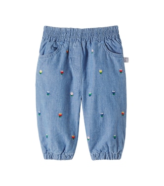 Baby – Pantaloni in chambray con ricamo | Stella McCartney Kids
