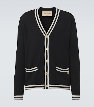 VLogo virgin wool cardigan  | Valentino