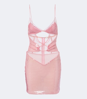 Sequined cutout minidress | Nensi Dojaka
