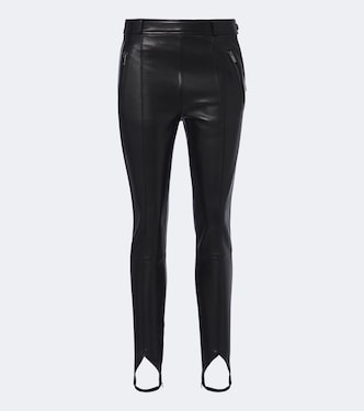 Leather stirrup leggings | Balmain