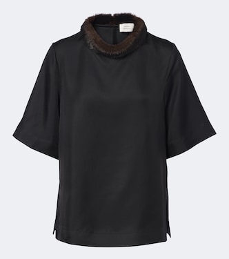 Dana silk twill top | Loulou de Saison