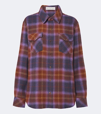 Vulcan Tartan cashmere shirt with tiger's eye | God's True Cashmere