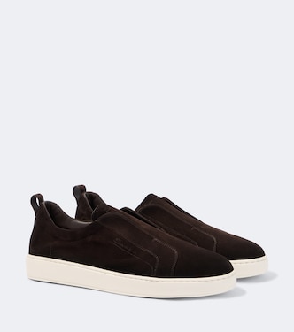 Slip-on-Sneakers aus Veloursleder | Santoni
