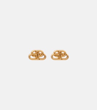 BB XS gold-plated stud earrings | Balenciaga