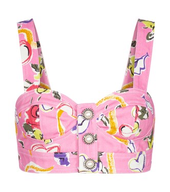 Cropped-Top aus Baumwolle | Alessandra Rich