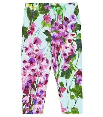 Bebé - leggings en mezcla de algodón floral | Dolce&Gabbana Kids