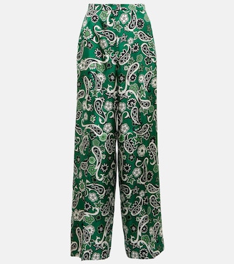 Pantalon ample Paisley Power en soie | Dorothee Schumacher