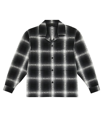 Logo checked shirt | Amiri Kids