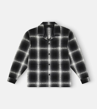 Chemise à carreaux et logo | Amiri Kids