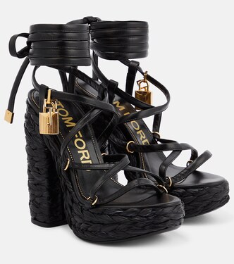 Leather platform sandals | Tom Ford