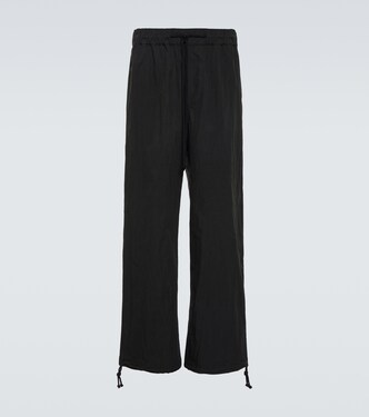 Cotton-blend high-rise pants | Commas
