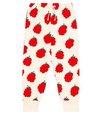 Raspberries cotton jersey sweatpants | Tinycottons