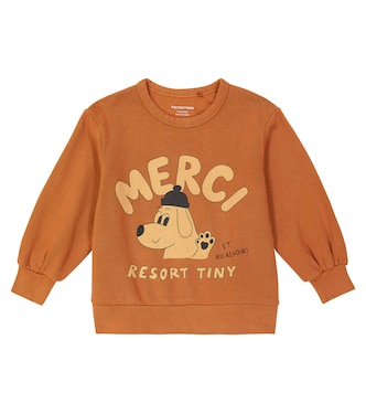 Merci cotton jersey sweatshirt | Tinycottons
