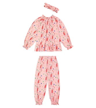 Santa printed cotton pajamas | Jellymallow
