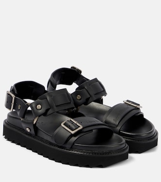 Debossed leather platform sandals | Acne Studios