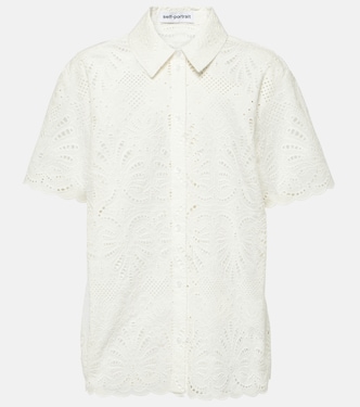 Embroidered cotton shirt | Self-Portrait