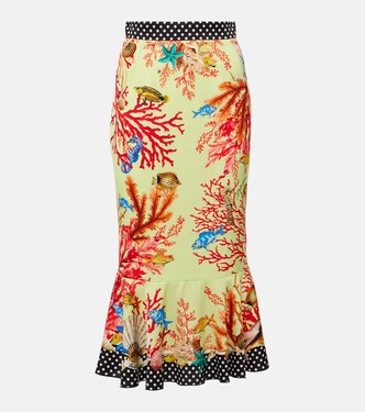 Capri printed silk-blend midi skirt | Dolce&Gabbana