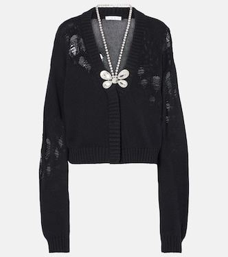Embellished cotton and cashmere cardigan | Area