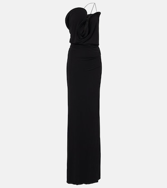 Asymmetric jersey midi dress | Christopher Esber