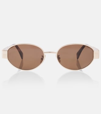 Triomphe Metal 01 oval sunglasses | Celine Eyewear