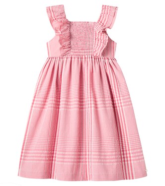 Checked ruffled shirred dress | Tartine et Chocolat