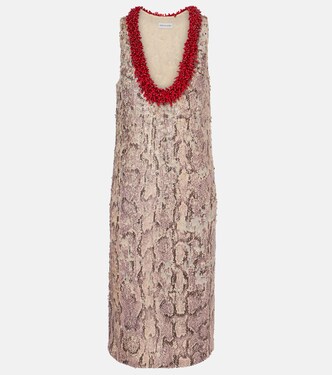 Sequined printed midi dress | Dries Van Noten