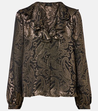 Paisley ruffled silk-blend blouse | Etro