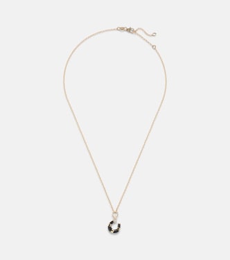 18kt gold necklace with onyx | FoundRae