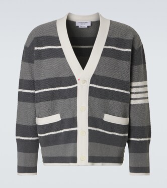 Striped cotton cardigan | Thom Browne