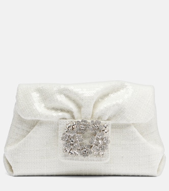 Clutch Efflorescencia Micro con lentejuelas | Roger Vivier